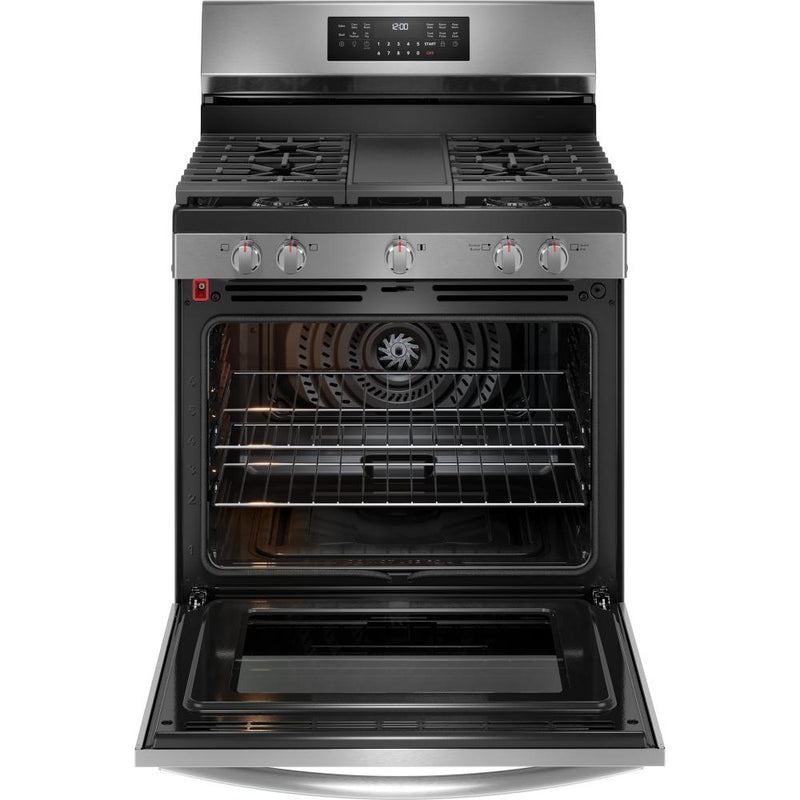  Frigidaire Gallery 30-inch Freestanding Gas Range with Air Fry Technology GCRG3060BD IMAGE 3