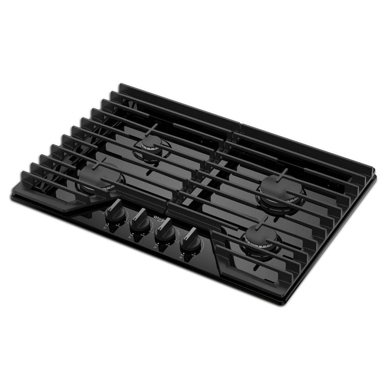  Whirlpool 30-inch Built-in Gas Cooktop with EZ-2-Lift™ Hinged Cast-Iron Grates WCGK5030PB IMAGE 2