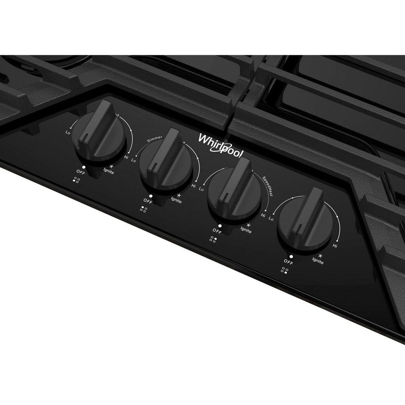  Whirlpool 30-inch Built-in Gas Cooktop with EZ-2-Lift™ Hinged Cast-Iron Grates WCGK5030PB IMAGE 6