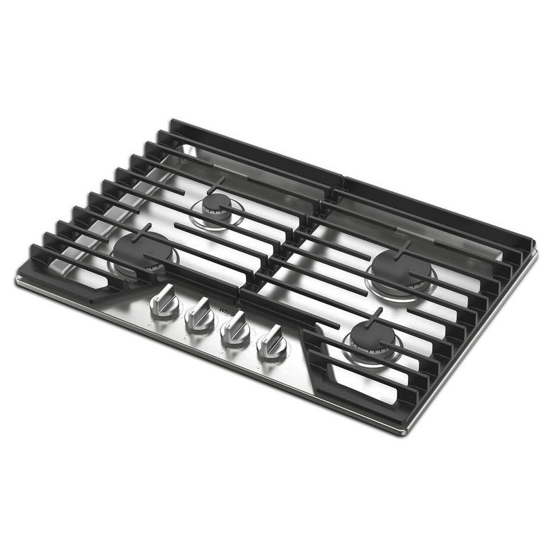  Whirlpool 30-inch Built-in Gas Cooktop with EZ-2-Lift™ Hinged Cast-Iron Grates WCGK5030PS IMAGE 2