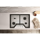  Whirlpool 30-inch Built-in Gas Cooktop with EZ-2-Lift™ Hinged Cast-Iron Grates WCGK5030PS IMAGE 7