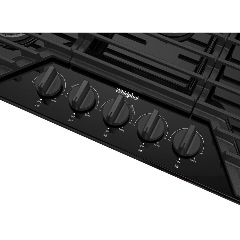  Whirlpool 36-inch Built-in Gas Cooktop with EZ-2-Lift™ Hinged Cast-Iron Grates WCGK5036PB IMAGE 4