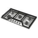  Whirlpool 36-inch Built-in Gas Cooktop with EZ-2-Lift™ Hinged Cast-Iron Grates WCGK5036PS IMAGE 2