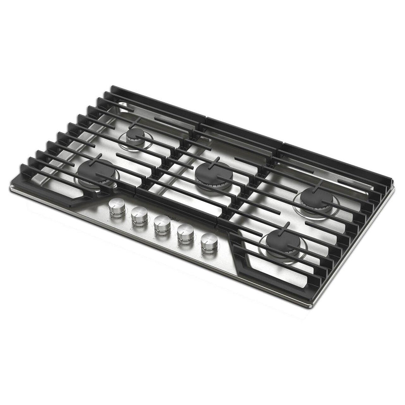  Whirlpool 36-inch Built-in Gas Cooktop with EZ-2-Lift™ Hinged Cast-Iron Grates WCGK7036PS IMAGE 2