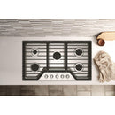  Whirlpool 36-inch Built-in Gas Cooktop with EZ-2-Lift™ Hinged Cast-Iron Grates WCGK7036PS IMAGE 6