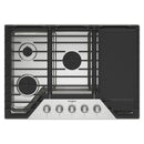  Whirlpool 30-inch Built-in Gas Cooktop with 2-in-1 Hinged Grate to Griddle WCGK7530PS IMAGE 1