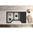  Whirlpool 36-inch Built-in Gas Cooktop with 2-in-1 Hinged Grate to Griddle WCGK7536PS IMAGE 4