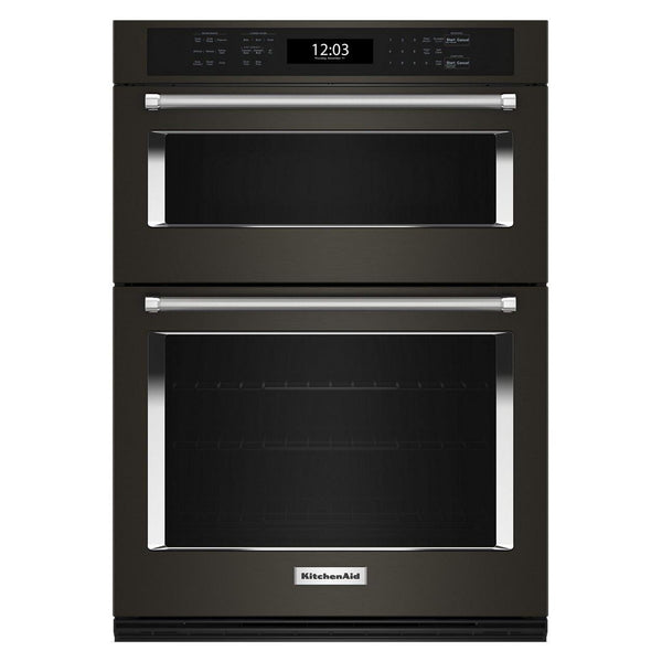  KitchenAid 27-inch, 5.7 cu. ft. Built-in Combination Wall Oven with Microwave with Air Fry KOEC527PBS IMAGE 1