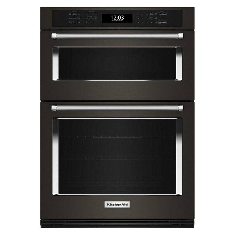  KitchenAid 30-inch, 6.4 cu. ft. Built-in Combination Wall Oven with Microwave with Air Fry KOEC530PBS IMAGE 1