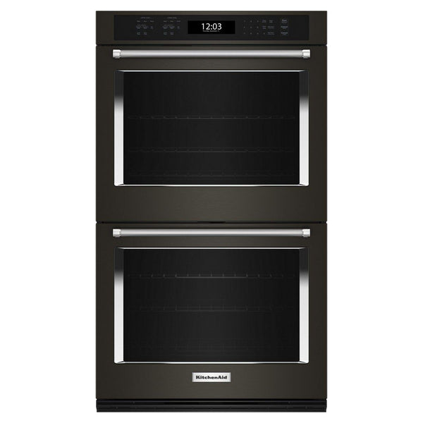 KitchenAid 27-inch, 8.6 cu. ft. Built-in Double Wall Oven with Air Fry KOED527PBS IMAGE 1