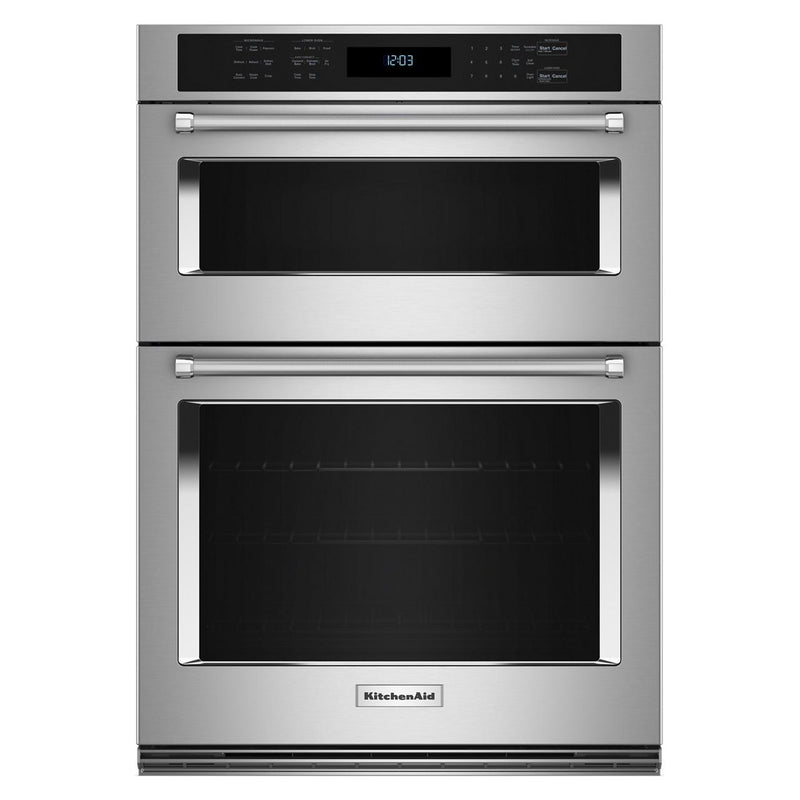  KitchenAid 27-inch, 5.7 cu. ft. Built-in Combination Wall Oven with Microwave with Air Fry KOEC527PSS IMAGE 1