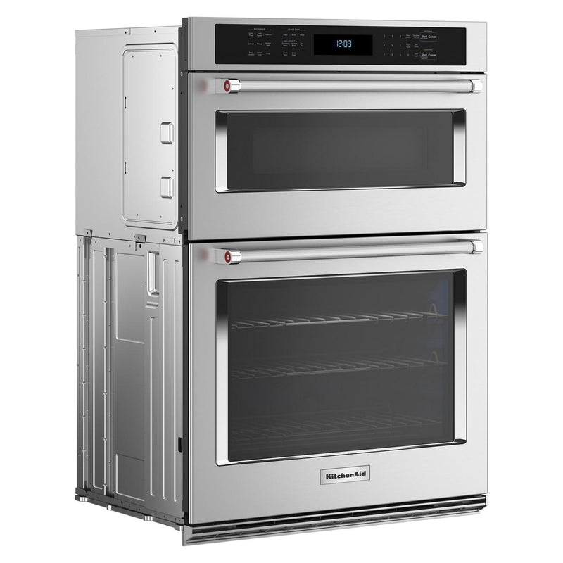  KitchenAid 27-inch, 5.7 cu. ft. Built-in Combination Wall Oven with Microwave with Air Fry KOEC527PSS IMAGE 3