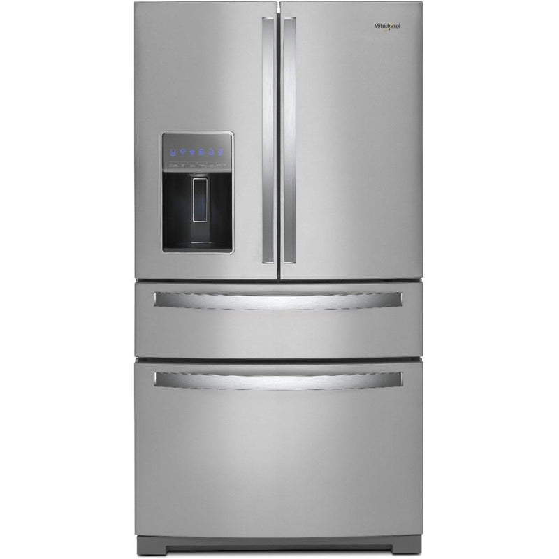  Whirlpool 36-inch, 26.2 cu. ft. French 4-Door Refrigerator with External Water and Ice Dispensing System WRMF7736PZ IMAGE 1