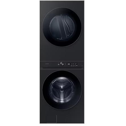  Samsung Bespoke 5.3 cu. ft. Stacked Washer/Dryer Electric Laundry Center Hub with Auto Dispenser WH46DBH550EVAC IMAGE 1