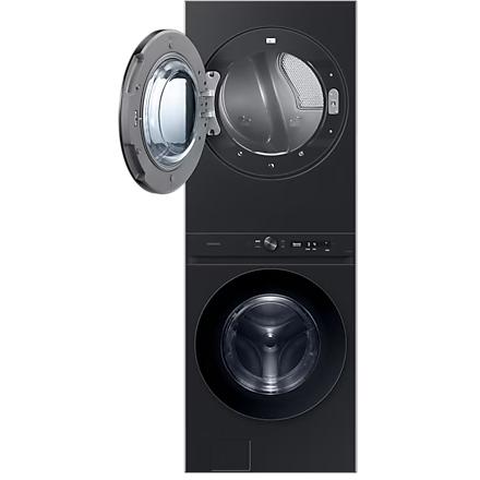  Samsung Bespoke 5.3 cu. ft. Stacked Washer/Dryer Electric Laundry Center Hub with Auto Dispenser WH46DBH550EVAC IMAGE 2