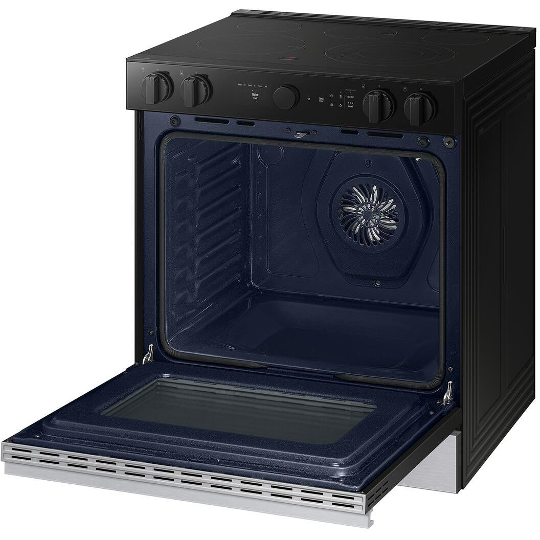  Samsung 6.3 cu. ft. Bespoke Smart Slide-In Electric Range NSE6DG8700SR/AC IMAGE 3