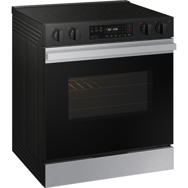  Samsung 6.3 cu. ft. Bespoke Smart Slide-In Electric Range NSE6DG8100SR/AC IMAGE 2