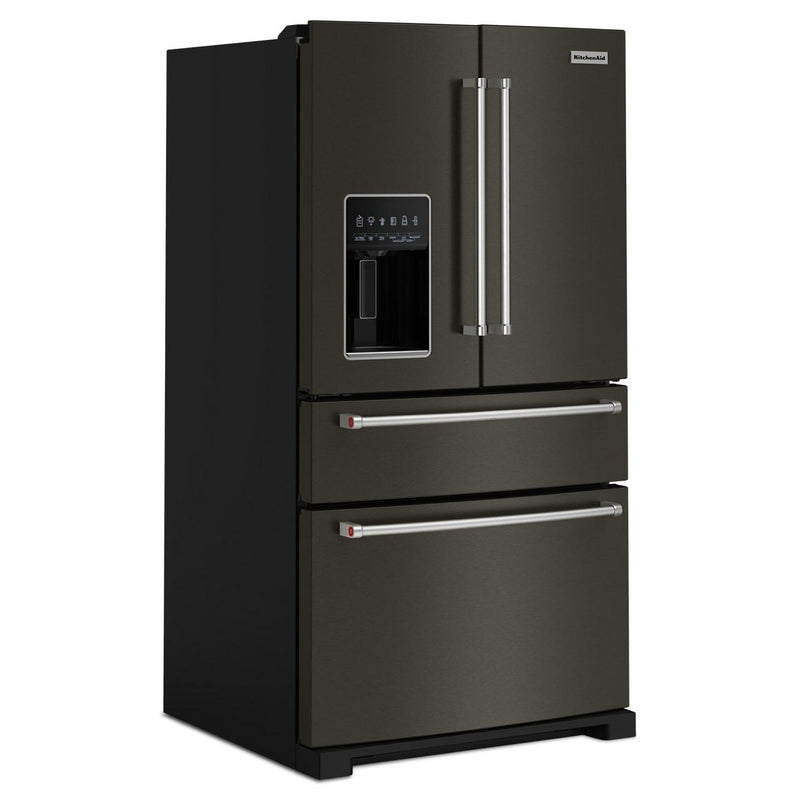  KitchenAid 36-inch French 4-Door Refrigerator with External Water and Ice Dispensing system KRMF536RBS IMAGE 4