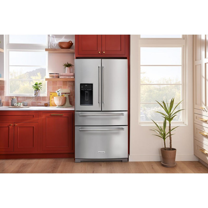  KitchenAid 36-inch French 4-Door Refrigerator with External Water and Ice Dispensing system KRMF536RPS IMAGE 18