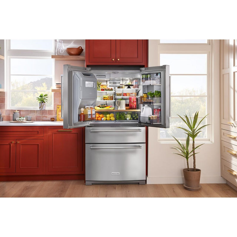 KitchenAid 36-inch French 4-Door Refrigerator with External Water and Ice Dispensing system KRMF536RPS IMAGE 9