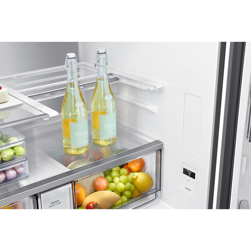  Samsung 36-inch, 23 cu. ft Counter-Depth French 4-Door Refrigerator RF23DG9600SRAC IMAGE 9