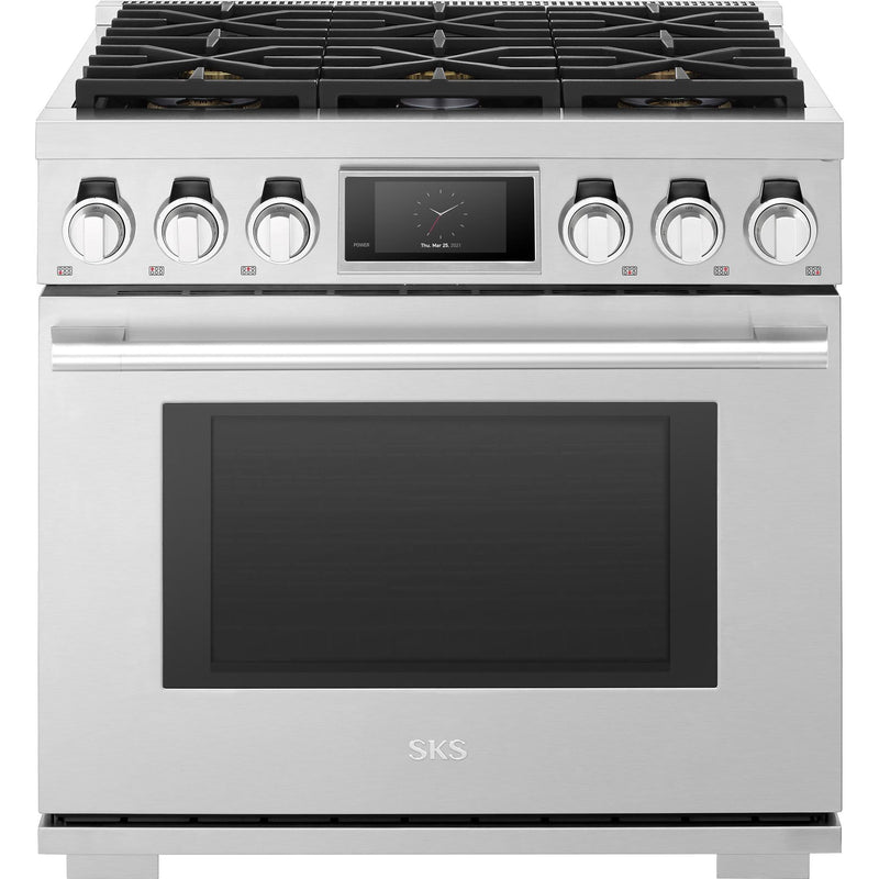  Signature Kitchen Suite 36-inch Dual-Fuel Range SKSDR360S IMAGE 1