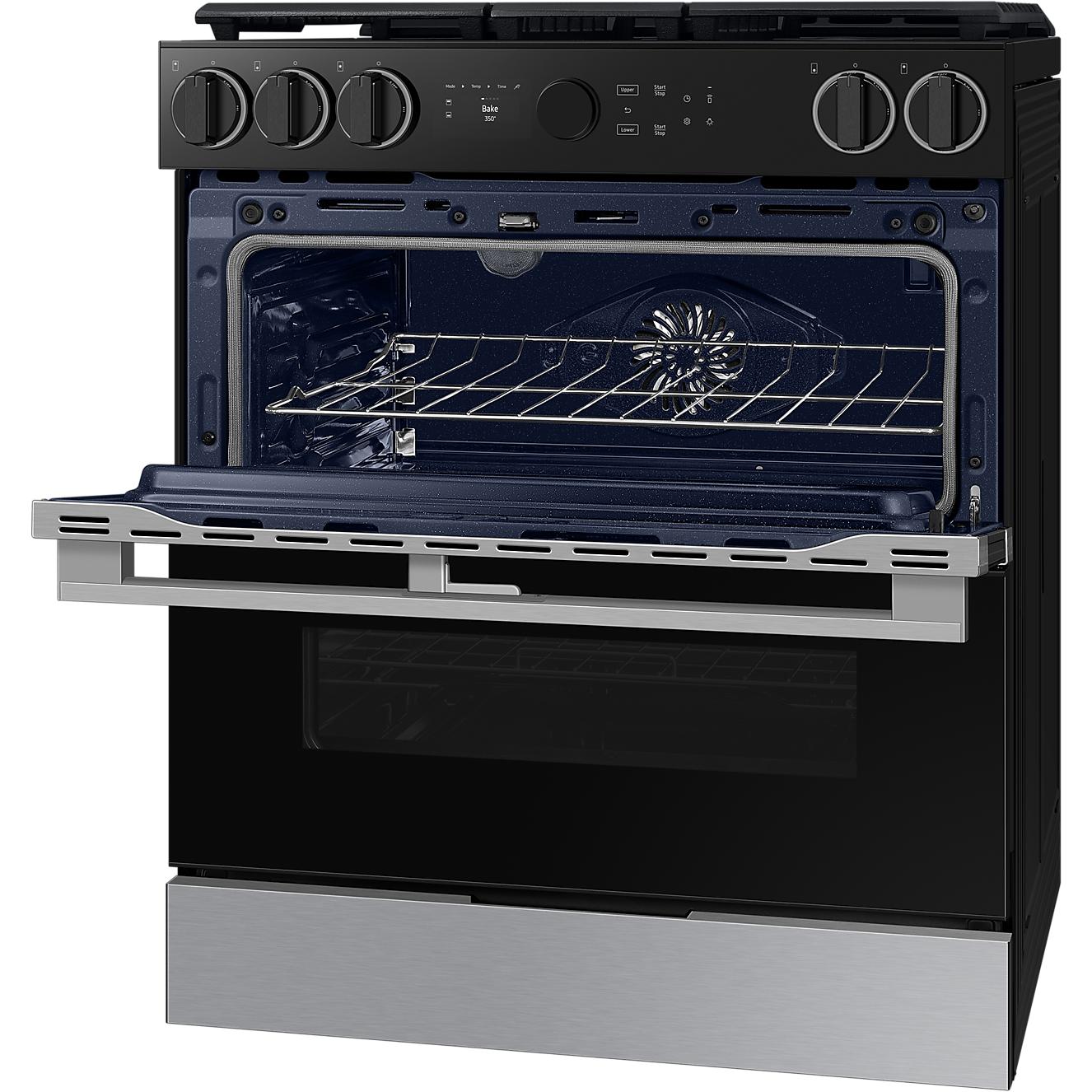  Samsung 30-inch Slide-in Dual Fuel Range with Wi-Fi NSY6DG8550SRAC IMAGE 10