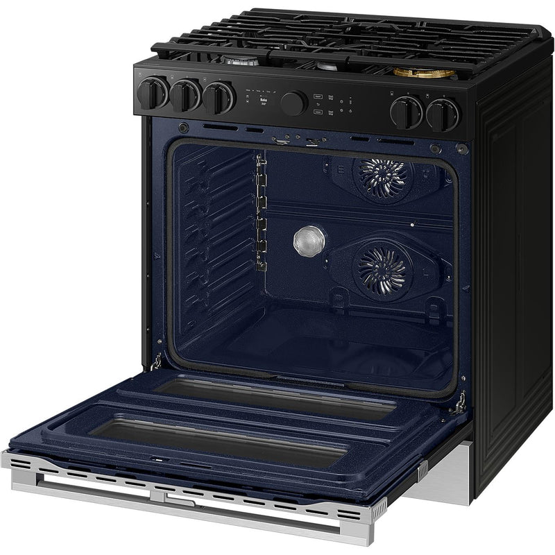  Samsung 30-inch Slide-in Dual Fuel Range with Wi-Fi NSY6DG8550SRAC IMAGE 7