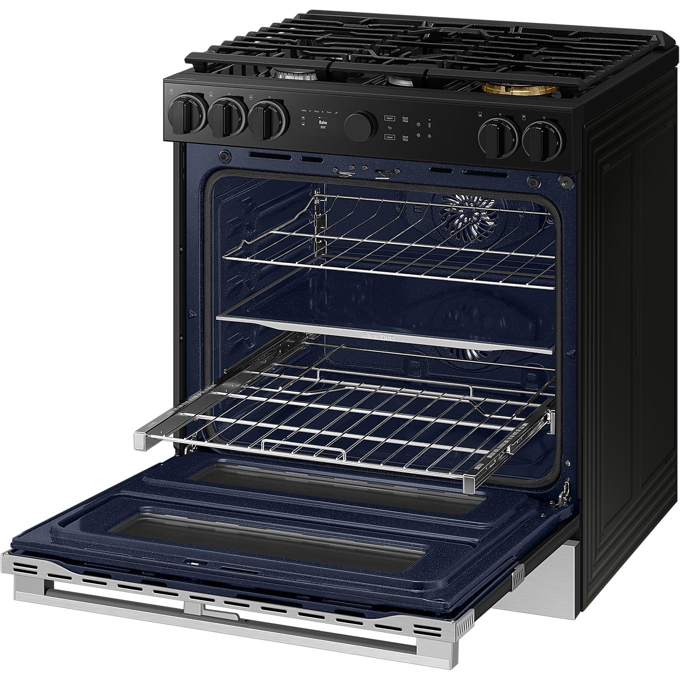 Samsung 30-inch Slide-in Dual Fuel Range with Wi-Fi NSY6DG8550SRAC IMAGE 8