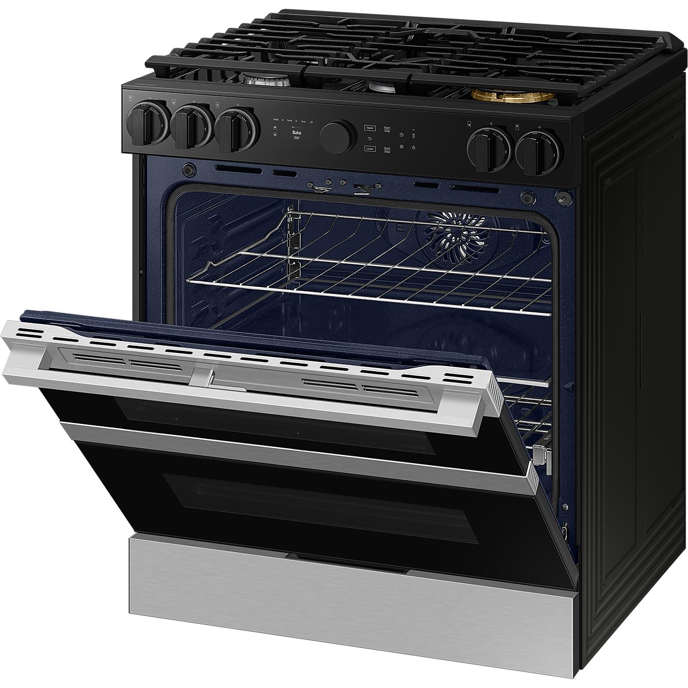  Samsung 30-inch Slide-in Dual Fuel Range with Wi-Fi NSY6DG8550SRAC IMAGE 9