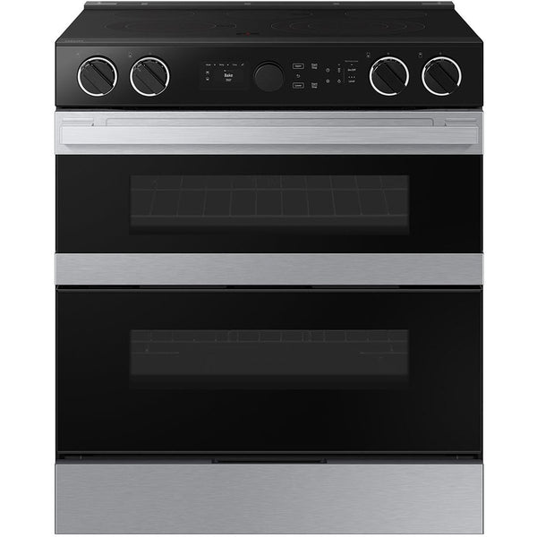  Samsung 30-inch Slide-in Electric Range with Wi-Fi NSE6DG8550SRAC IMAGE 1