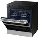  Samsung 30-inch Slide-in Electric Range with Wi-Fi NSE6DG8550SRAC IMAGE 2