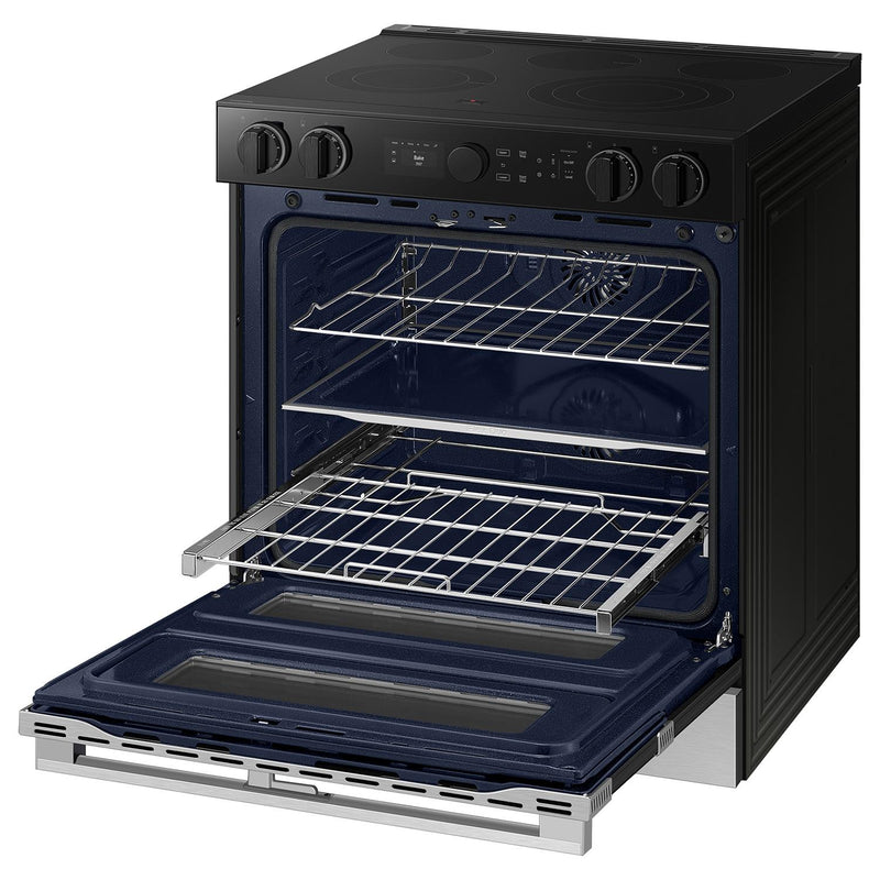  Samsung 30-inch Slide-in Electric Range with Wi-Fi NSE6DG8550SRAC IMAGE 7