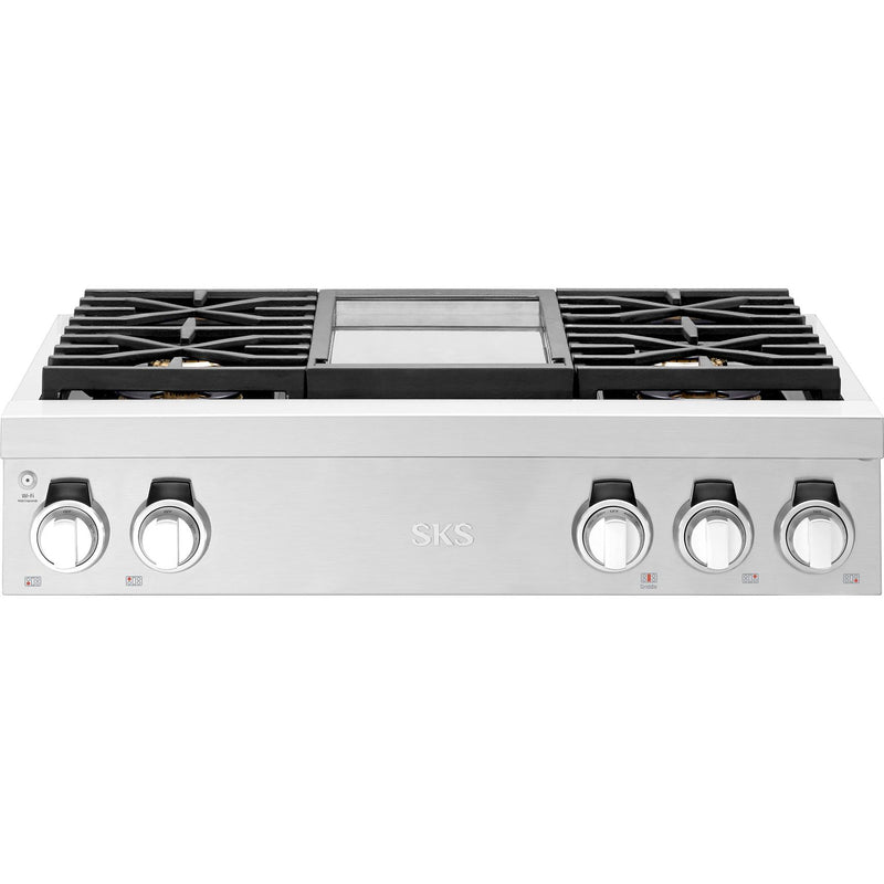  Signature Kitchen Suite 36-inch Built-in Gas Rangetop SKSRT360GS IMAGE 2