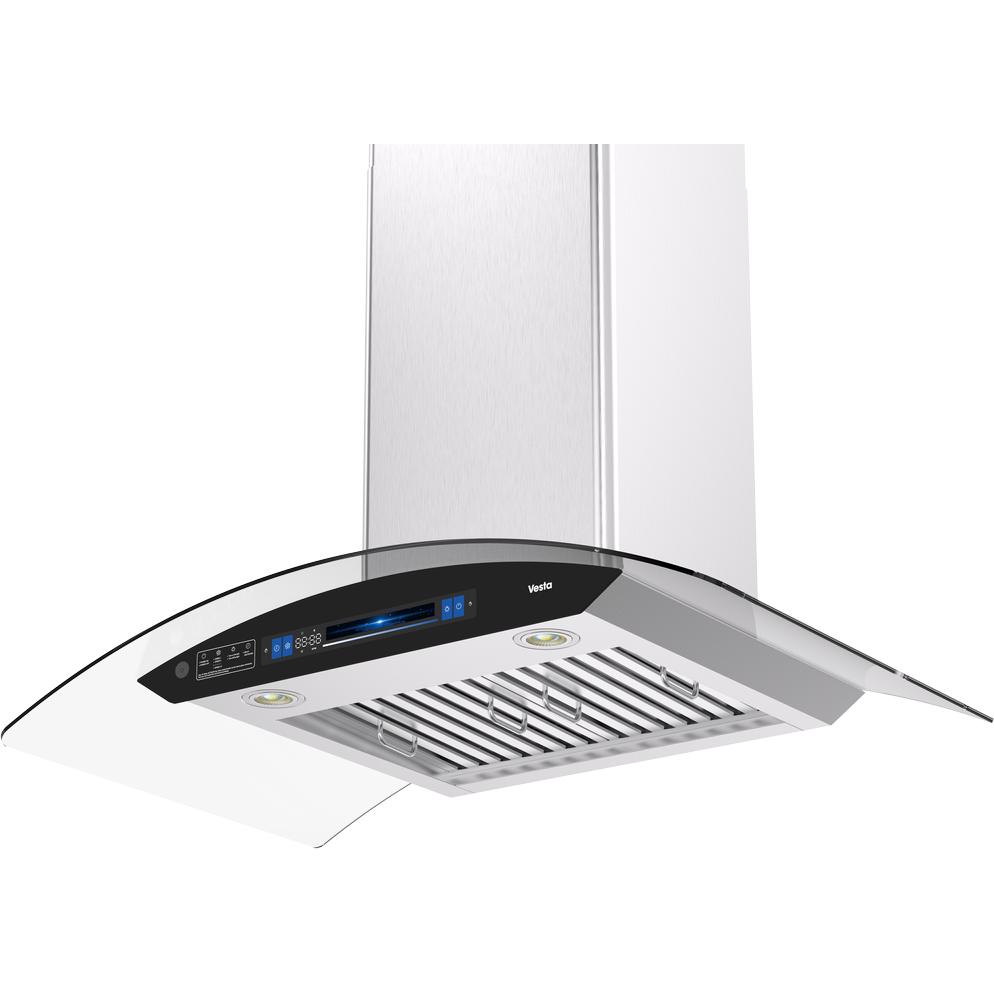  Vesta 30-inch Bremen Series Wall Mount Range Hood with Voice Control DC Motor VRH-BREMEN-30SS IMAGE 4