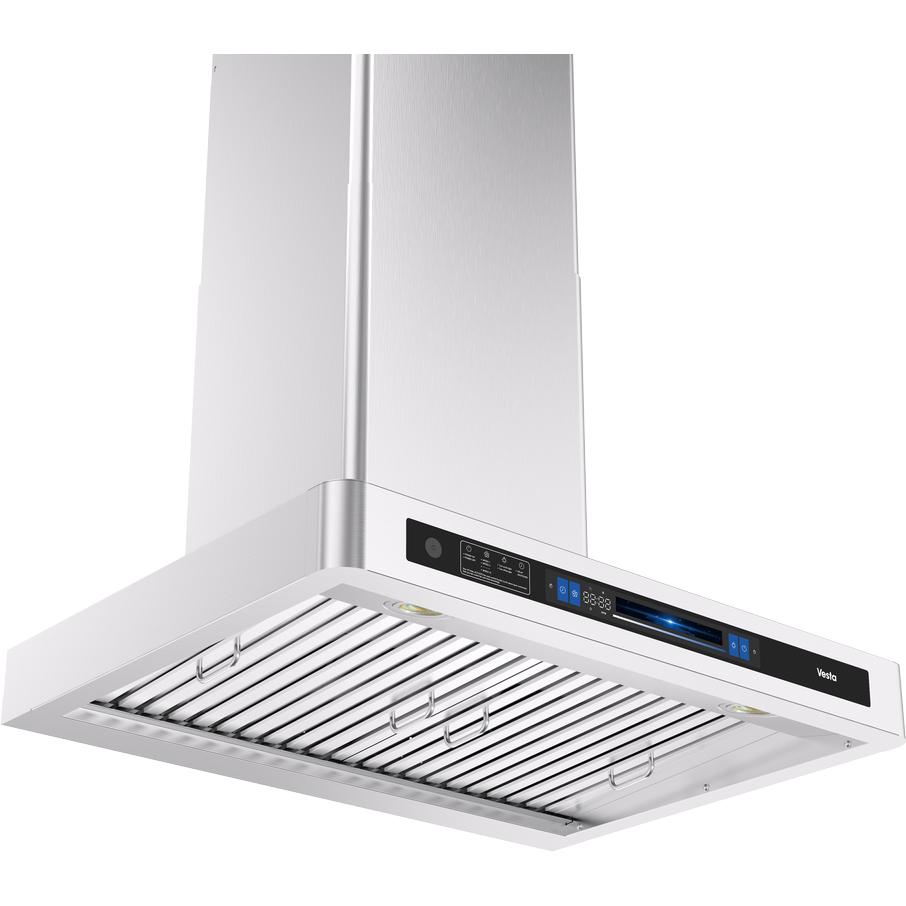  Vesta 36-inch Hamburg Series Wall Mount Range Hood with Voice Control DC Motor VRH-HAMBURG-36SS IMAGE 4