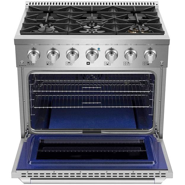  Vesta 36-inch Freestanding Gas Range VRG-ONTARIO-36SS IMAGE 2