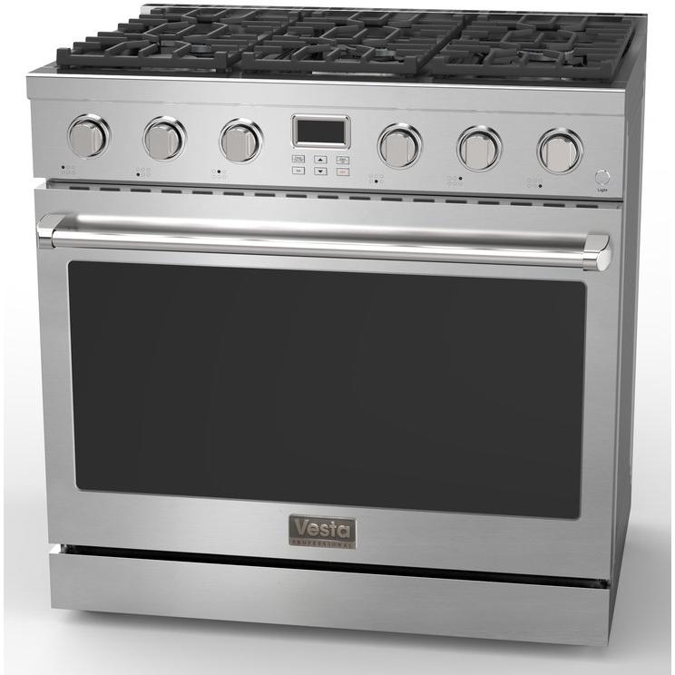 Vesta 36-inch Freestanding Gas Range VRG-ALBERTA-36SS IMAGE 3