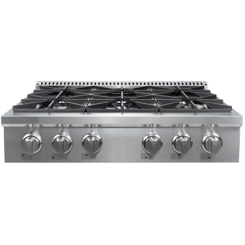  Vesta 36-inch Built-in Gas Rangetop VRG-QUEBEC-36SS IMAGE 1