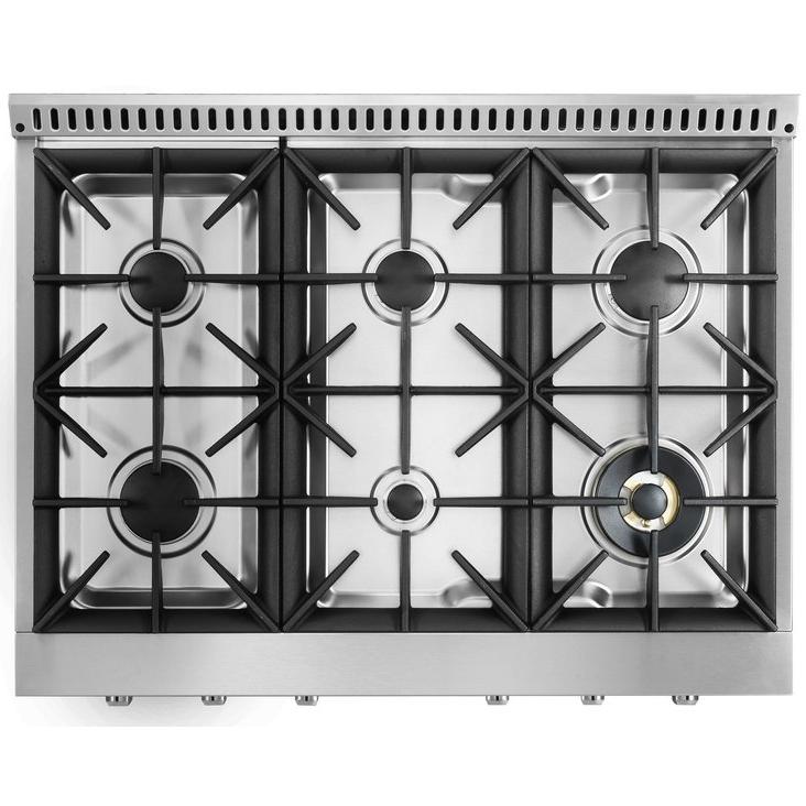  Vesta 36-inch Built-in Gas Rangetop VRG-QUEBEC-36SS IMAGE 2