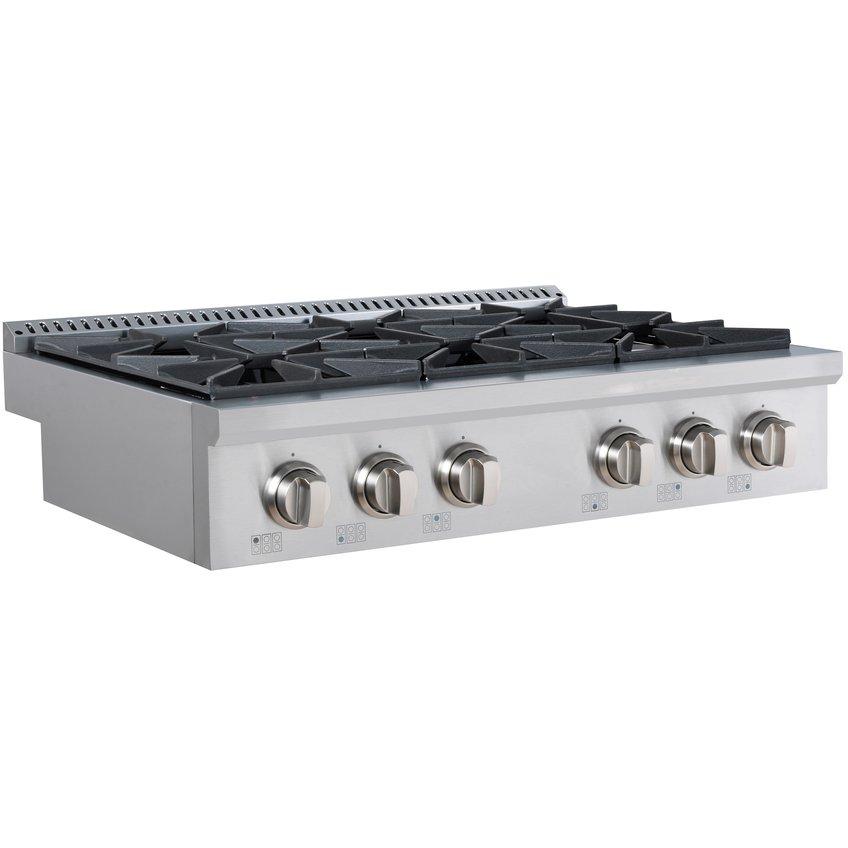  Vesta 36-inch Built-in Gas Rangetop VRG-QUEBEC-36SS IMAGE 4