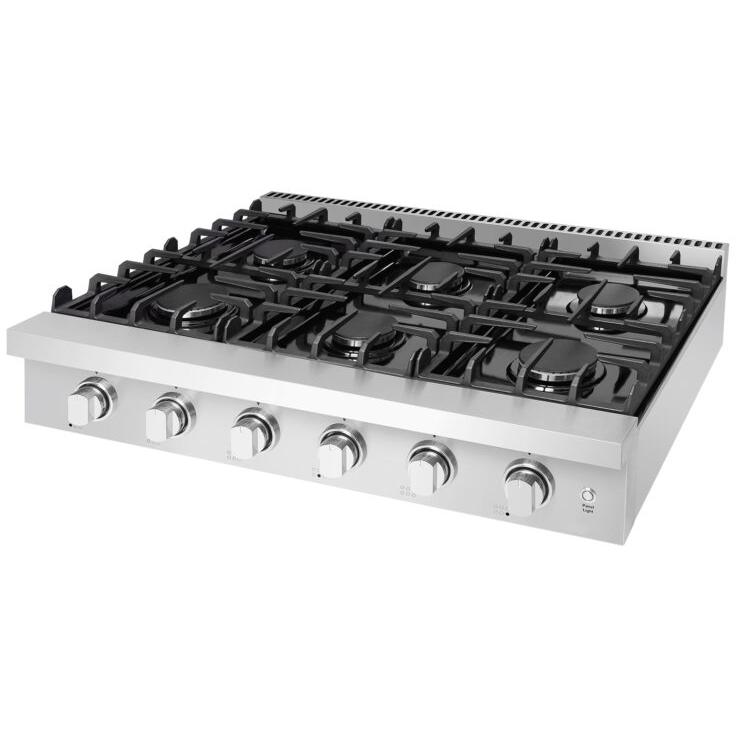  Vesta 36-inch Built-in Gas Rangetop VRG-MANITOBA-36SS IMAGE 4