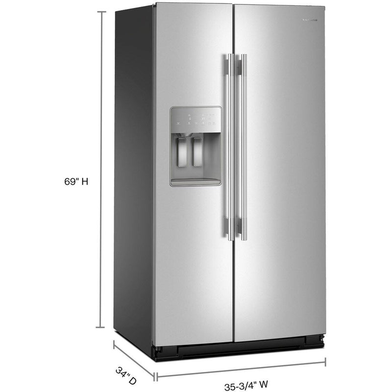  KitchenAid 36-inch, 28 cu. ft. Side-by-Side Refrigerator with Ice and Water Dispenser KRSF536RPS IMAGE 8