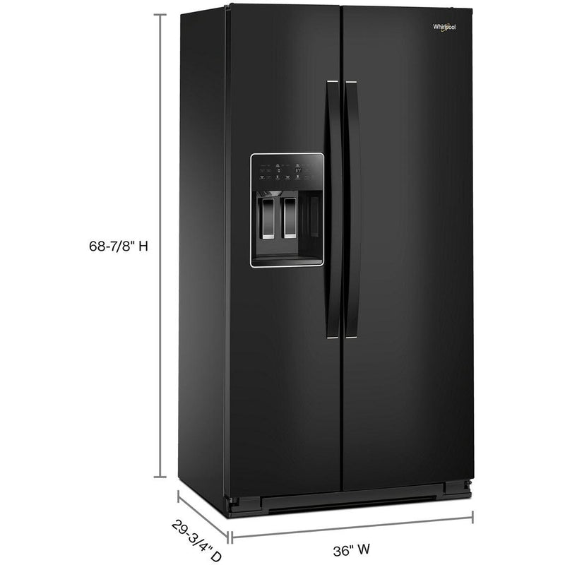  Whirlpool 36-inch, 21 cu. ft. Side-by-Side Refrigerator with Water and Ice Dispenser WRSC5536RV IMAGE 8