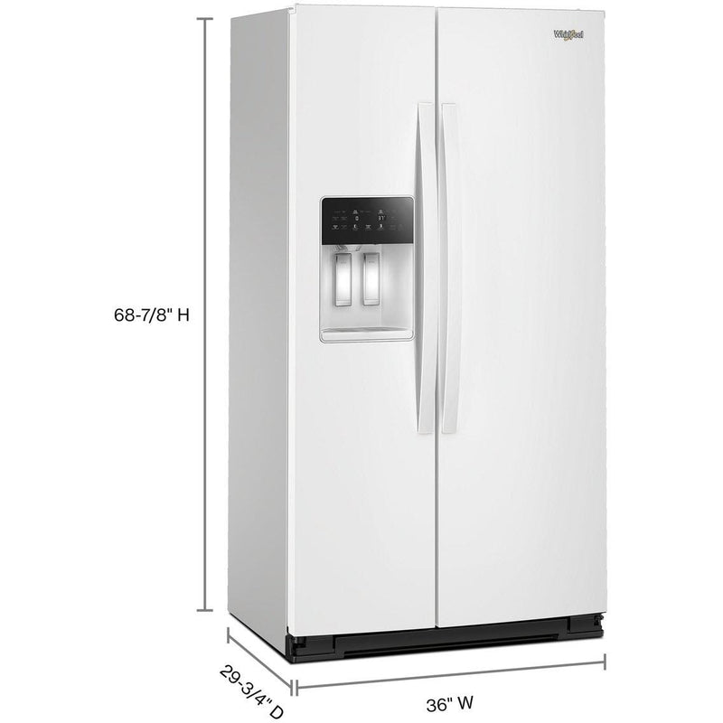  Whirlpool 36-inch, 21 cu. ft. Side-by-Side Refrigerator with Water and Ice Dispenser WRSC5536RW IMAGE 7