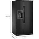  Whirlpool 36-inch, 28 cu. ft. Side-by-Side Refrigerator with Water and Ice Dispenser WRSF5536RB IMAGE 8