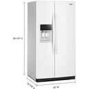  Whirlpool 36-inch, 28 cu. ft. Side-by-Side Refrigerator with Water and Ice Dispenser WRSF5536RW IMAGE 8