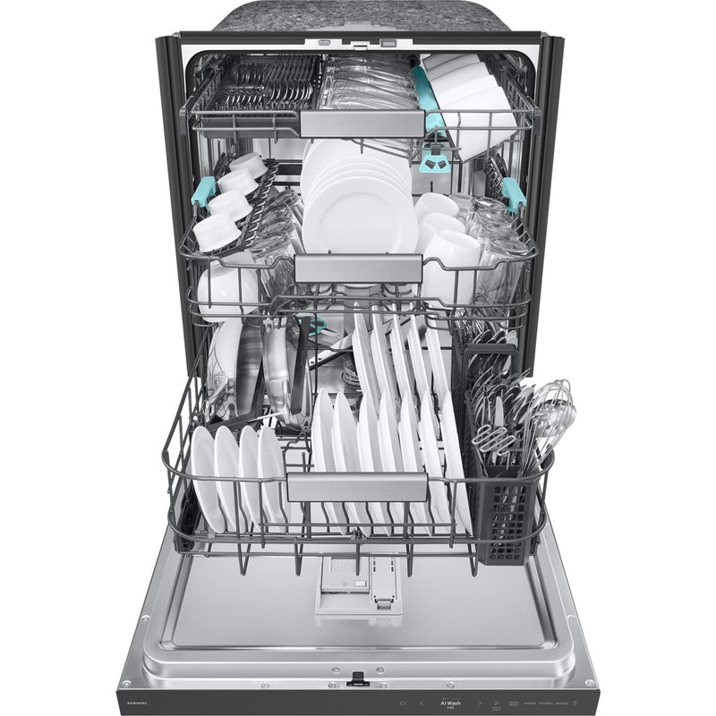  Samsung Bespoke 24-inch Built-In Dishwasher with Third Rack and AI Wash DW90F89T0USRAA IMAGE 3