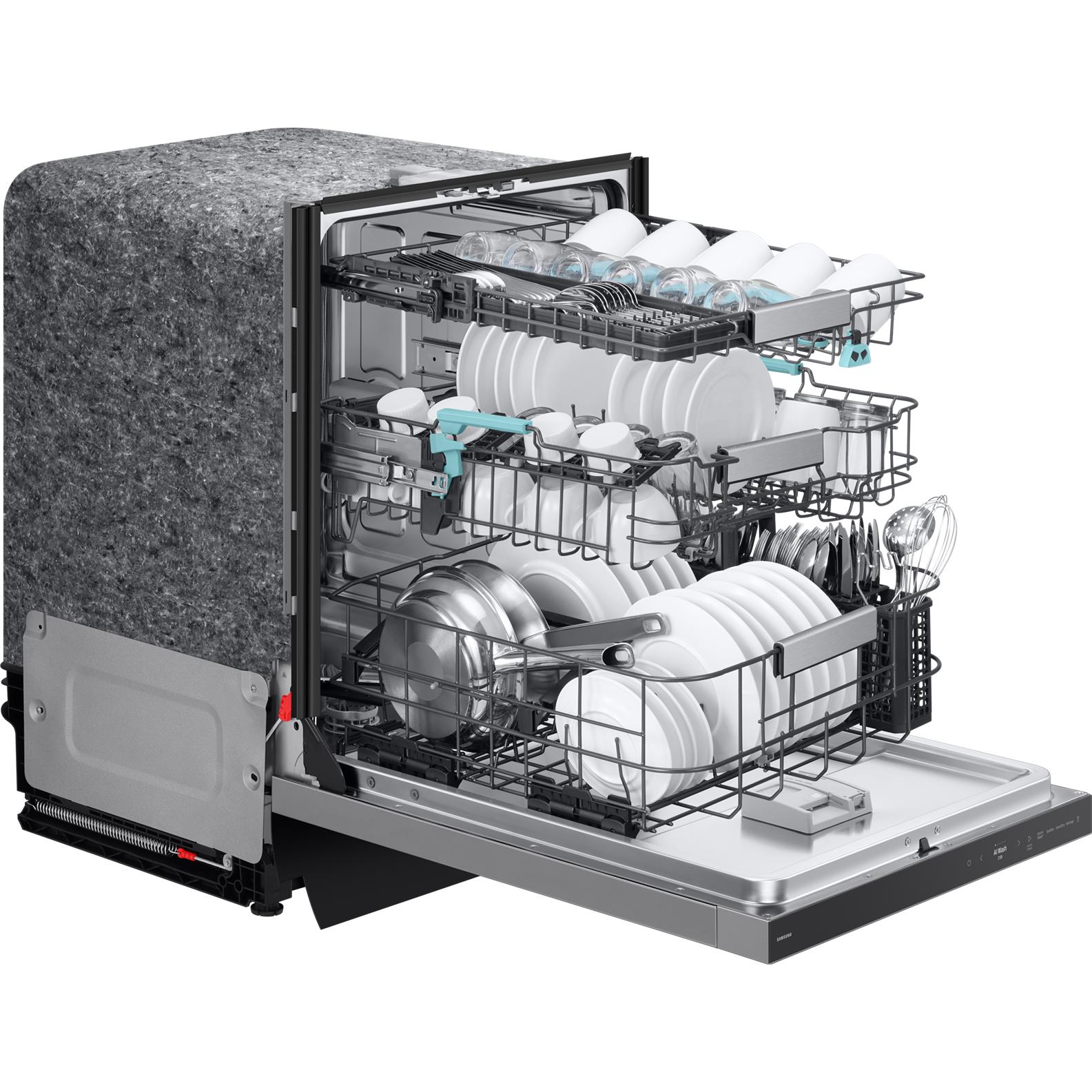  Samsung Bespoke 24-inch Built-In Dishwasher with Third Rack and AI Wash DW90F89T0USRAA IMAGE 6