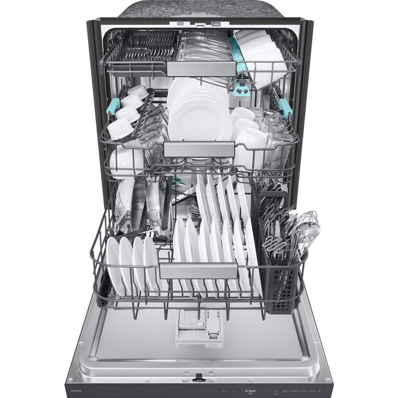  Samsung Bespoke 24-inch Built-In Dishwasher with Third Rack and AI Wash DW90F89T0UMTAA IMAGE 3